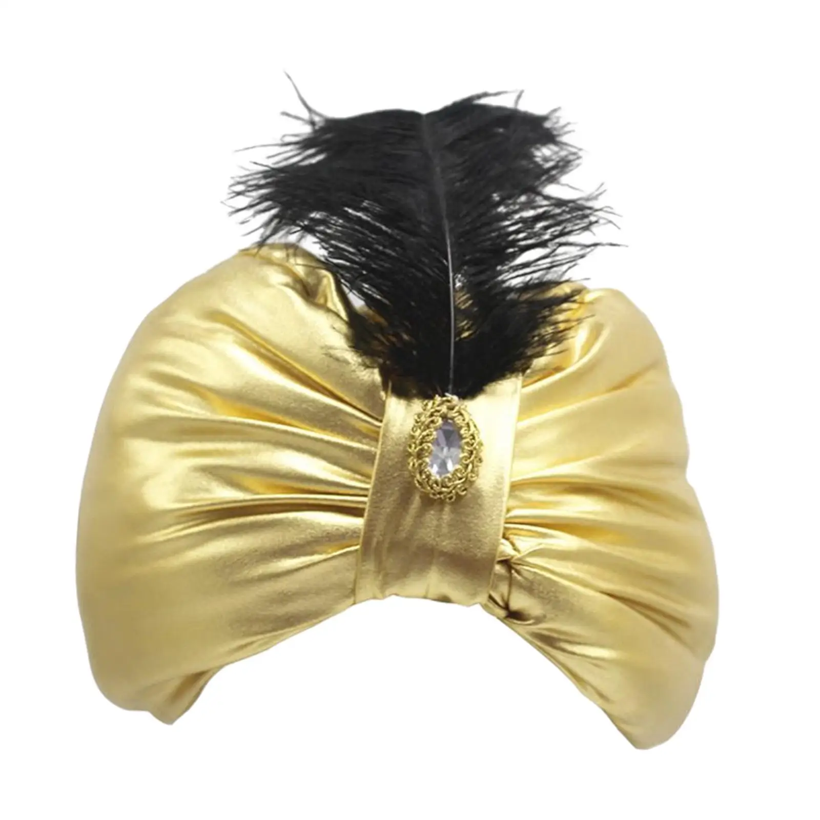 Turban Plissé Arabe pour Homme, Casquette Indienne, Coupe Tan, Costume de Sauna, Prince Arabe, Halloween, Pâques