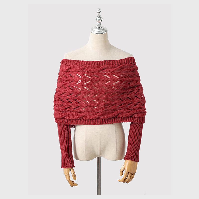 Écharpe multifonctionnelle à manches pour femmes, automne hiver, coupe-vent, châle chaud avec manches, écharpe tricotée de couleur unie