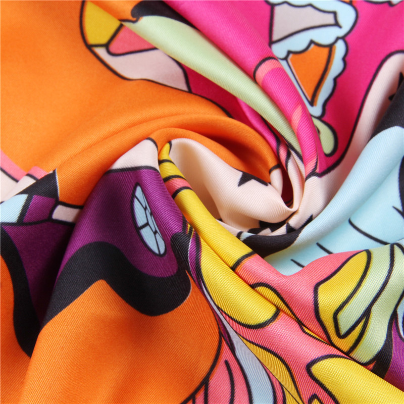 Foulard imprimé carrousel pour femmes, 130cm, sergé de luxe, 100% soie, mode, châle, plage de sable, serviette de plage, 2021