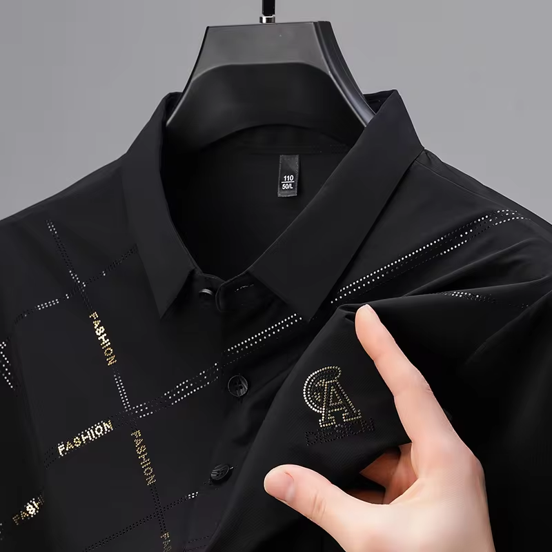 Ice InjVentilate-Polo à manches courtes pour hommes, T-shirt décontracté, Broderie de marque, Business Paul, Haut d'été, Haute qualité, Luxe