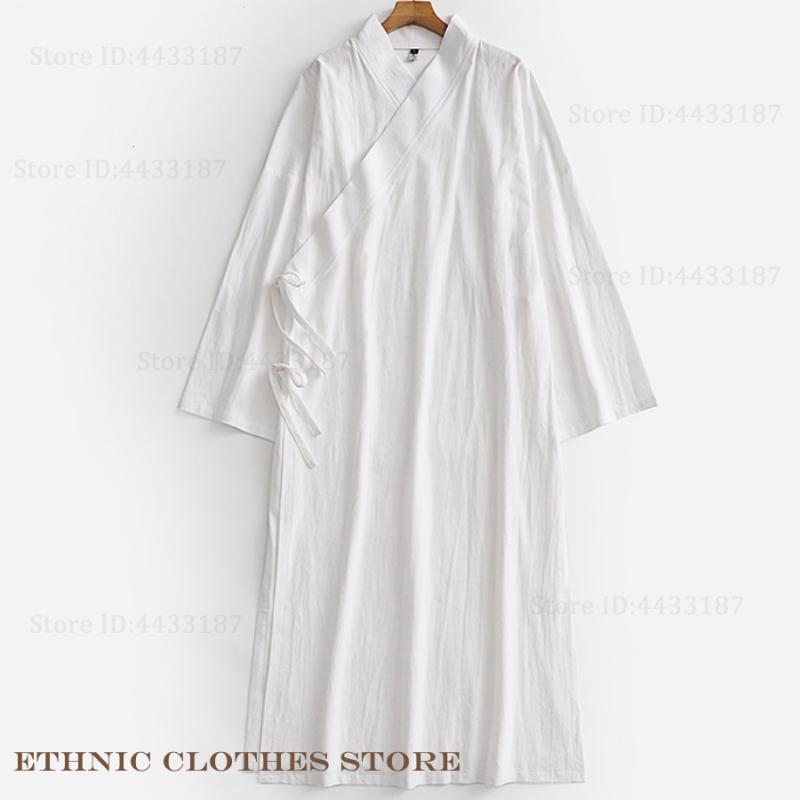 Cardigan Kimono grande taille pour hommes, Yukata Haori, peignoir Long, vêtements traditionnels japonais, ample, en coton et lin, Costume de samouraï