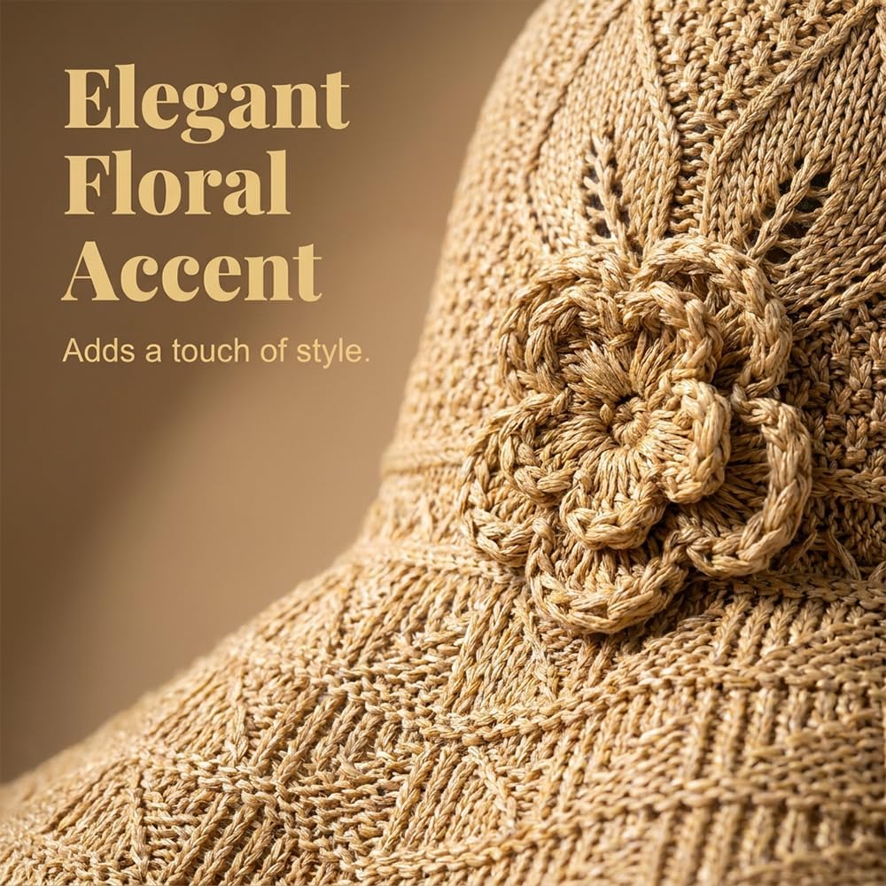 Chapeau de soleil élégant en paille tressée, Nouveaux chapeaux de paille 2026 pour femmes, Chapeau de soleil pliable pour femme, Chapeau bob de voyage, Sombrero