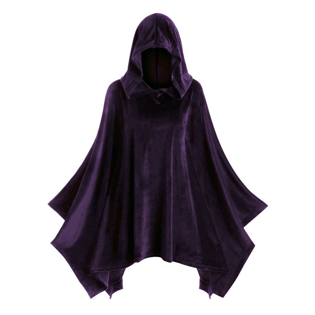 Cape d'Halloween à Capuche, Costume de la Mort Everak, Vêtements Médiévaux de Cosplay, de ix, de Sorcière et de Vampire