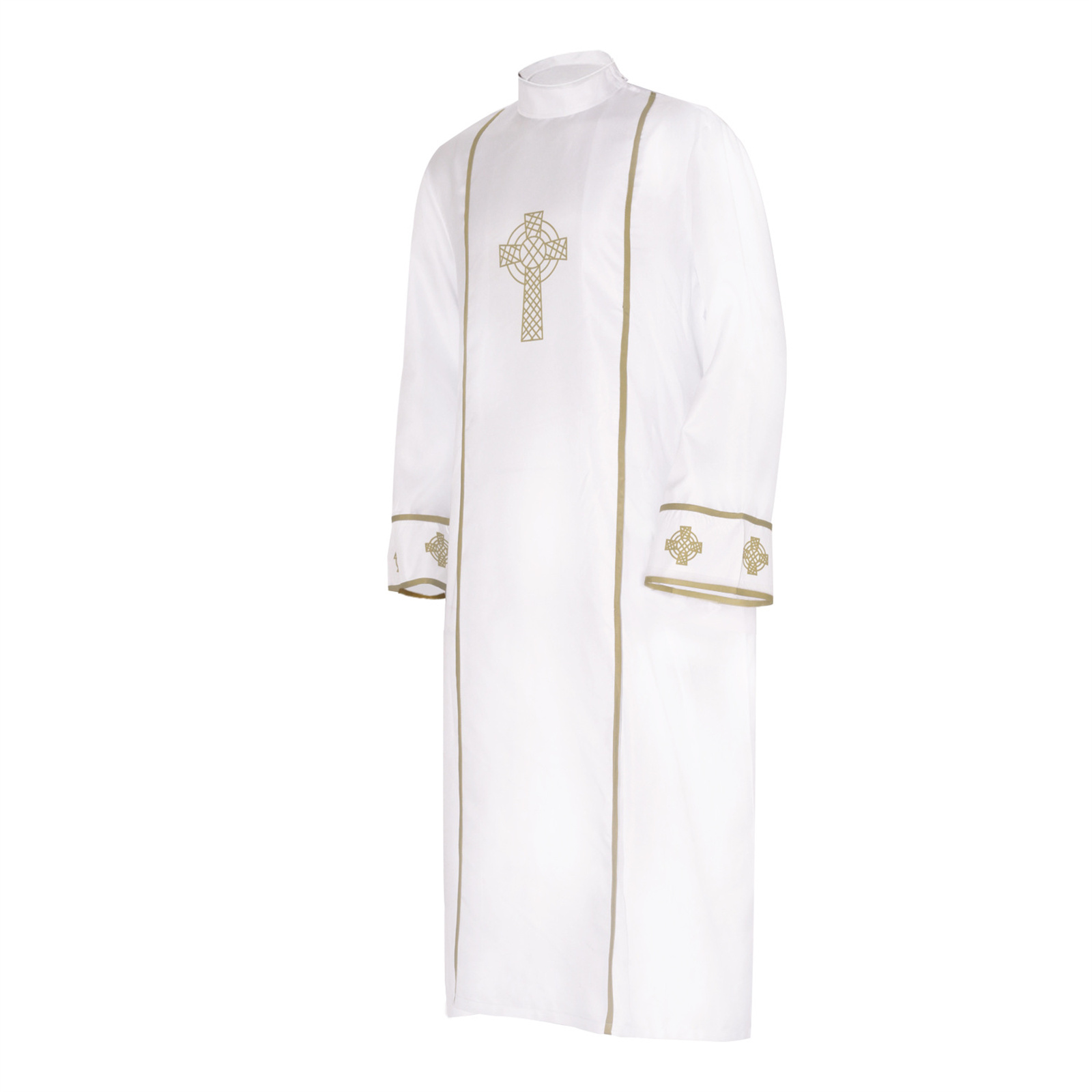 Robe de Prêtre Blanche, Toge Catholique, Costume de Pasteur, Tenue de Prêtre pour Halloween, Cosplay, Uniforme de Prière, Robe Vintage