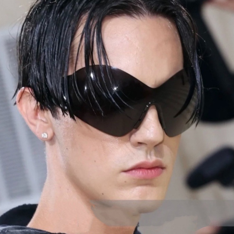Lunettes de soleil de style punk Y2K pour hommes et femmes, lunettes de soleil de vélo cool, lunettes de soleil européennes et américaines
