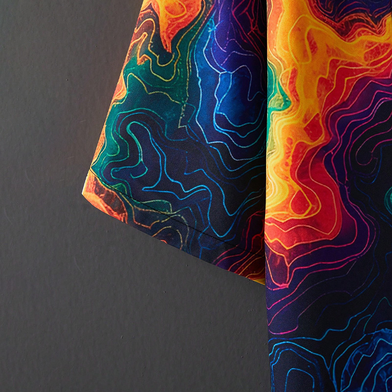 Style japonais à la mode unisexe haut de gamme Tie-Dye coloré 3D imprimé une pièce Robe Kimono été grande taille ample plage maillot de bain couverture