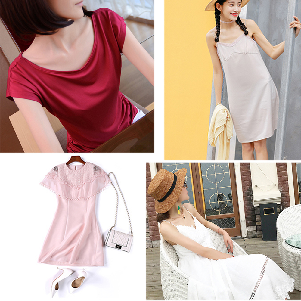 Tissu jersey extensible 4 directions en soie de lait, 65 po x 19 po, couleur unie, pour vêtements de danse, vêtements de sport, t-shirt d'été, robe faite à la main