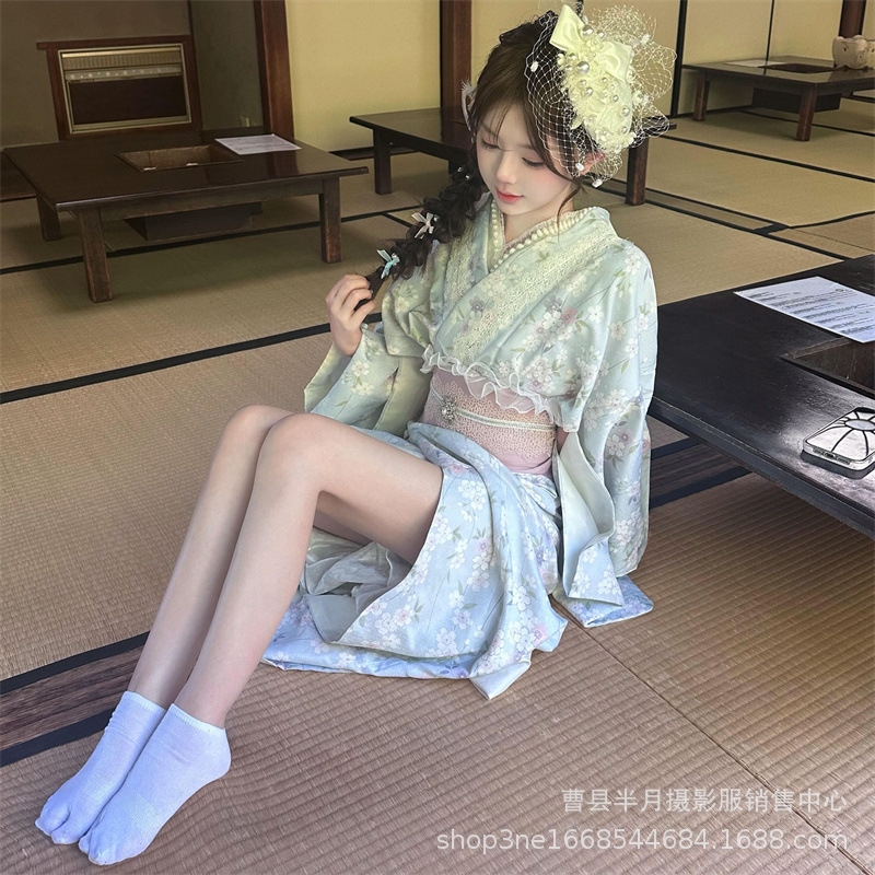 Kimono japonais pour femmes, vêtements de cérémonie, thème japonais, vêtements de photographie, robe Photo dieu fille et vent
