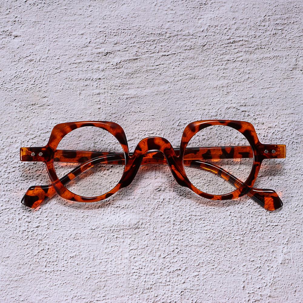 Lunettes à monture carrée ronde de style japonais, lunettes bloquant la lumière bleue, unisexe, lunettes non contrevenants, lunettes vintage