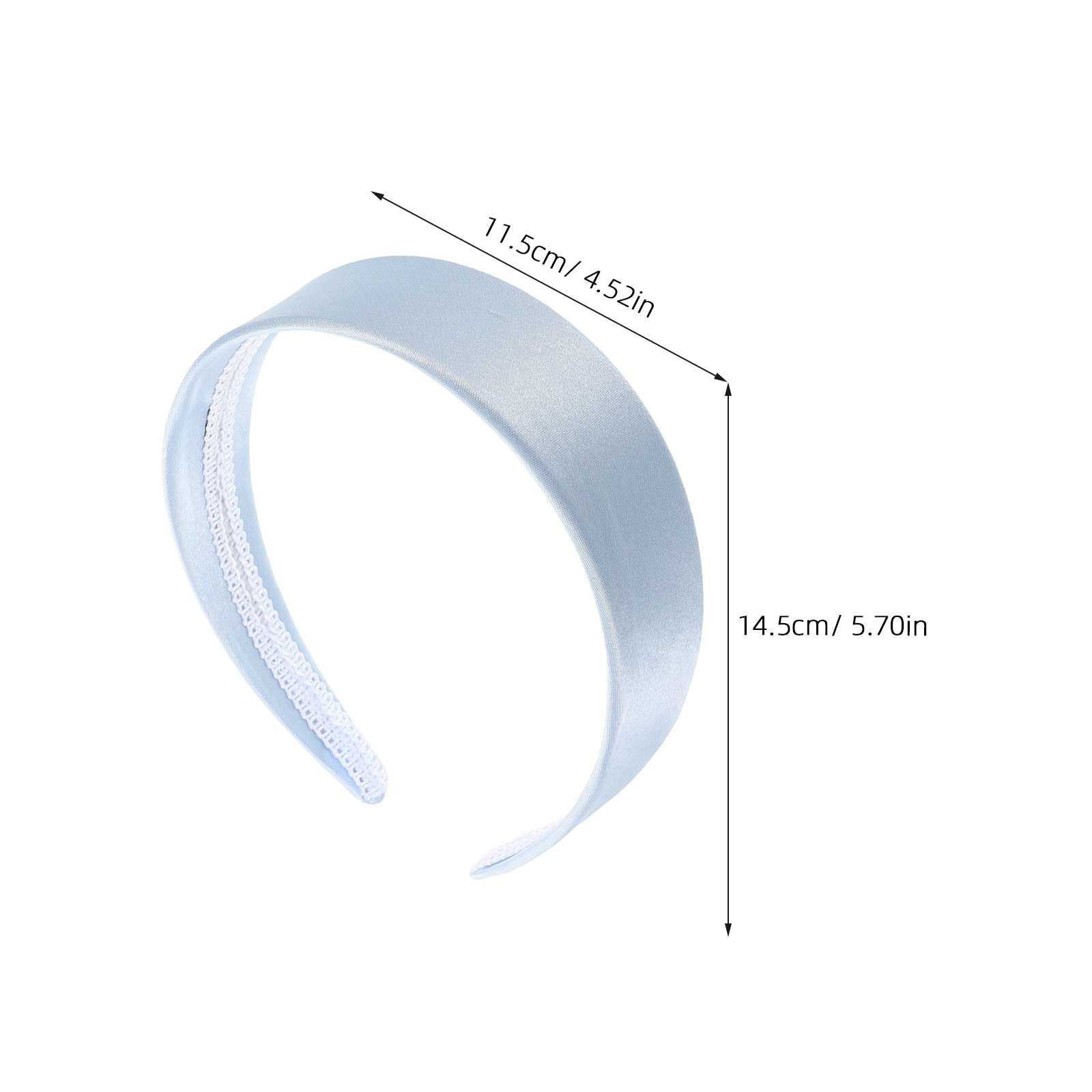 Serre-tête de luxe en satin pour femmes, large et antidérapant, bandeau simple pour filles et adultes, accessoire de mode pour les fêtes et le réveillon du Nouvel An