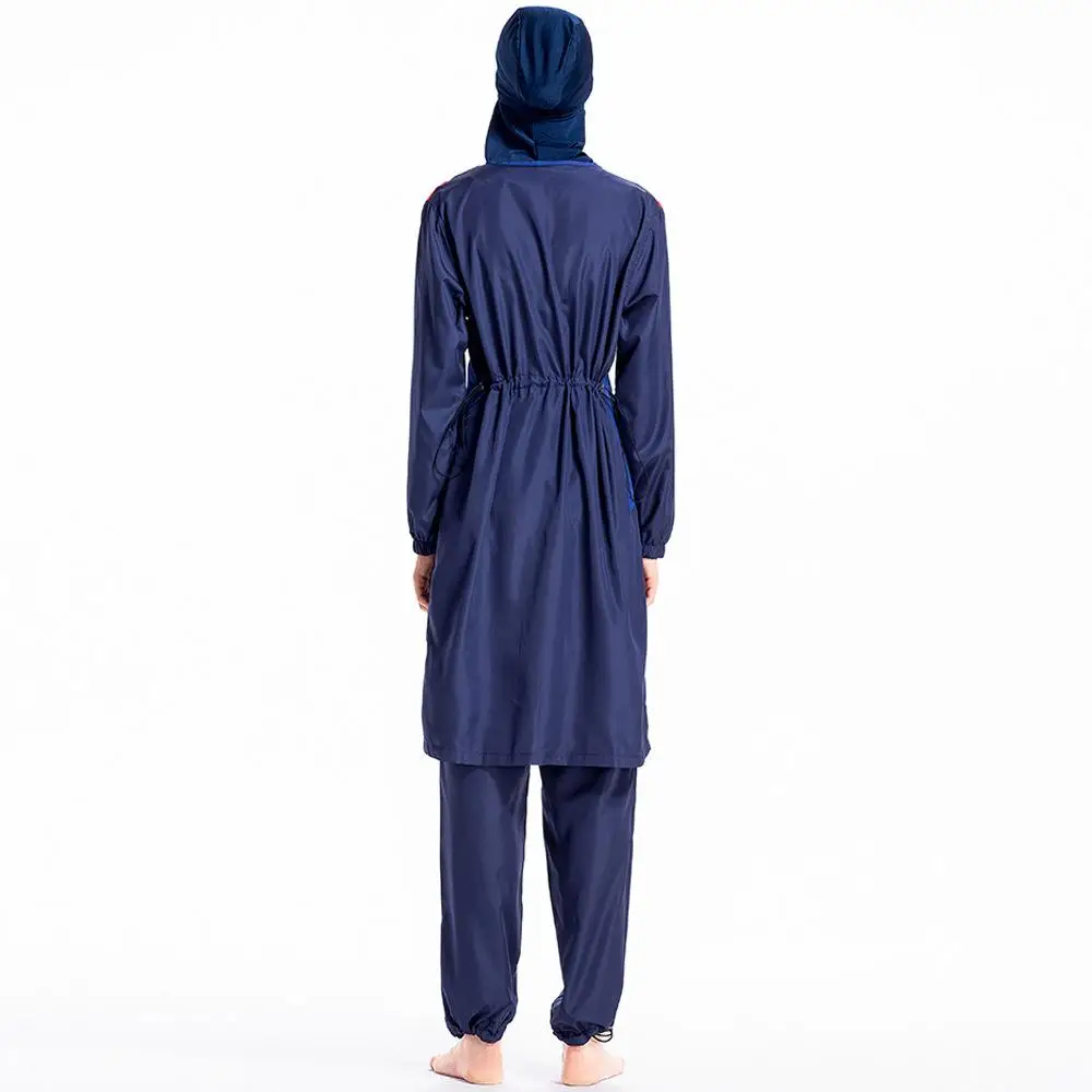 Maillot de bain musulman grande taille pour femmes, ensemble 3 pièces, hijab, burkini islamique, vêtements de plage, couverture complète