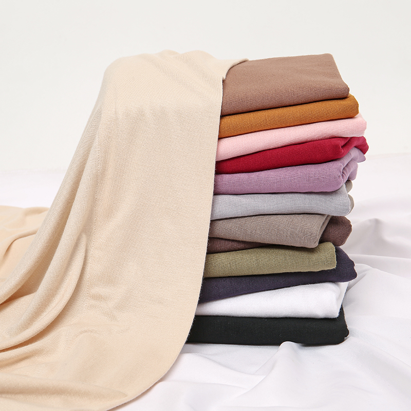 Écharpe Triangle unie, Jersey Modal solide, Hijab élastique, châles musulmans, châles en coton doux, enveloppes islamiques, foulard