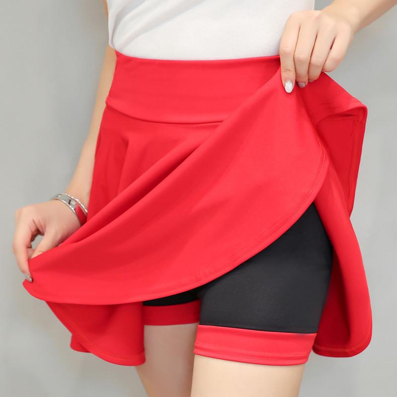 Jupe basique pour femmes, short d'été, mode polyvalente, plissée, décontractée, Mini patineuse, grande taille 4XL, jupe évasée moelleuse