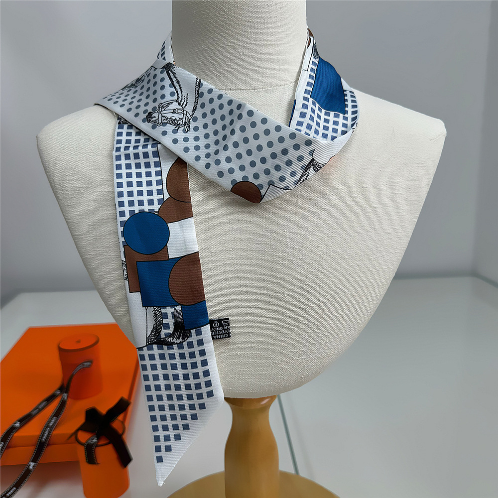 5*90 cm nouvelle selle foulard en soie sergé bandeau en soie mode écharpe attaché sac ruban Streamer vente en gros bandeau décoration