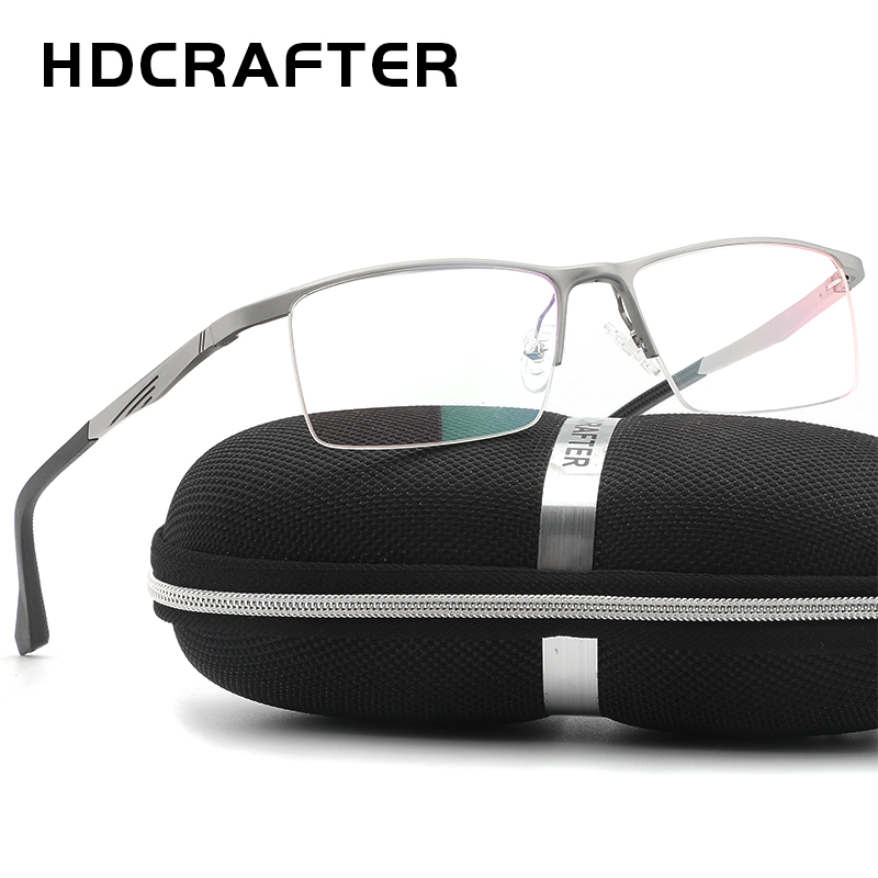 HDCRAFTER – lunettes de vue pour hommes et femmes, monture optique en métal, marque de styliste, verres de lecture clairs