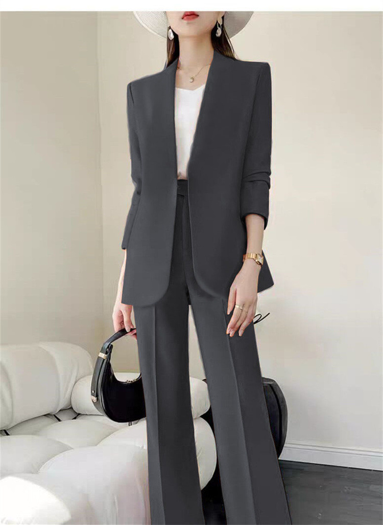 Mode 2 pièces ensembles femmes tenues printemps automne nouveau dans coréen pantalons ensembles banlieue élégant costume manteau 2 pièces ensembles femmes