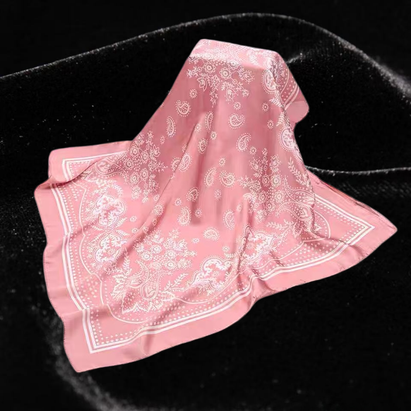 Foulard carré en soie style bohème motif cachemire, style vintage américain, best-seller pour femme, écharpe de cou, bandeau pour cheveux