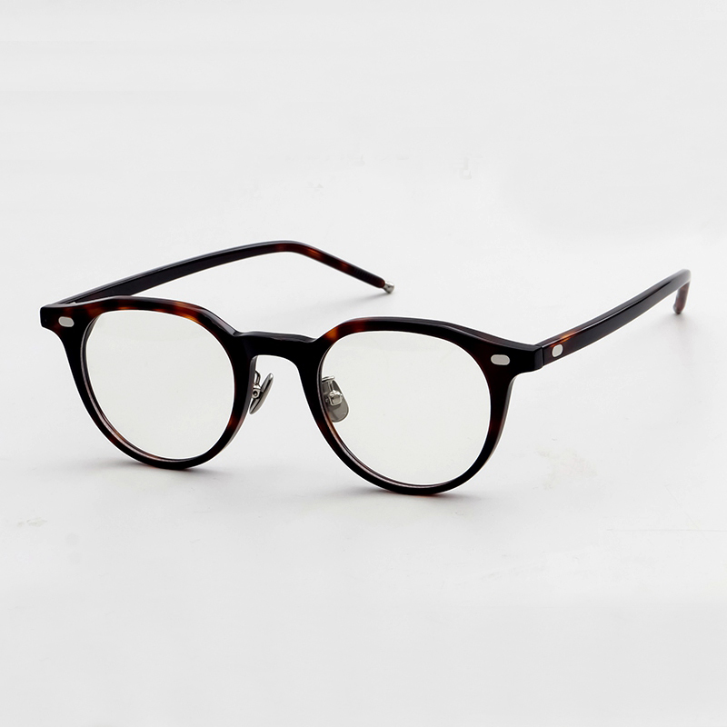 Lunettes rondes rétro classiques pour hommes et femmes, monture Vintage en acétate, japonaise, faite à la main, unisexe, à jante complète