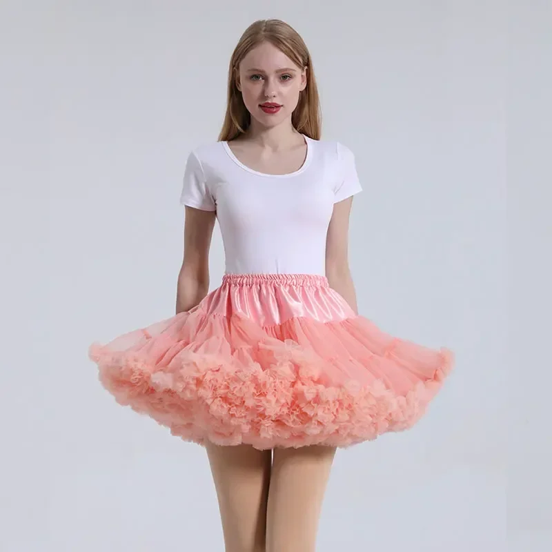 ARBXD Jupe Tutu pour Femme, en Tulle Uni et Volumineux, Style Princesse, Jupe de Ballet, Robe de Performance pour Fête, Vêtements pour Femme