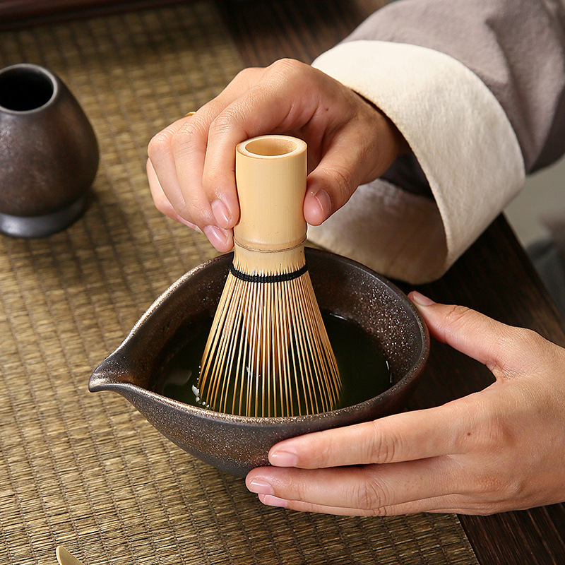 Grande poterie grossière rétro japonaise faite à la main avec glaçure dorée, tasse de forme irrégulière, diviseur de thé, accessoires pour service à thé
