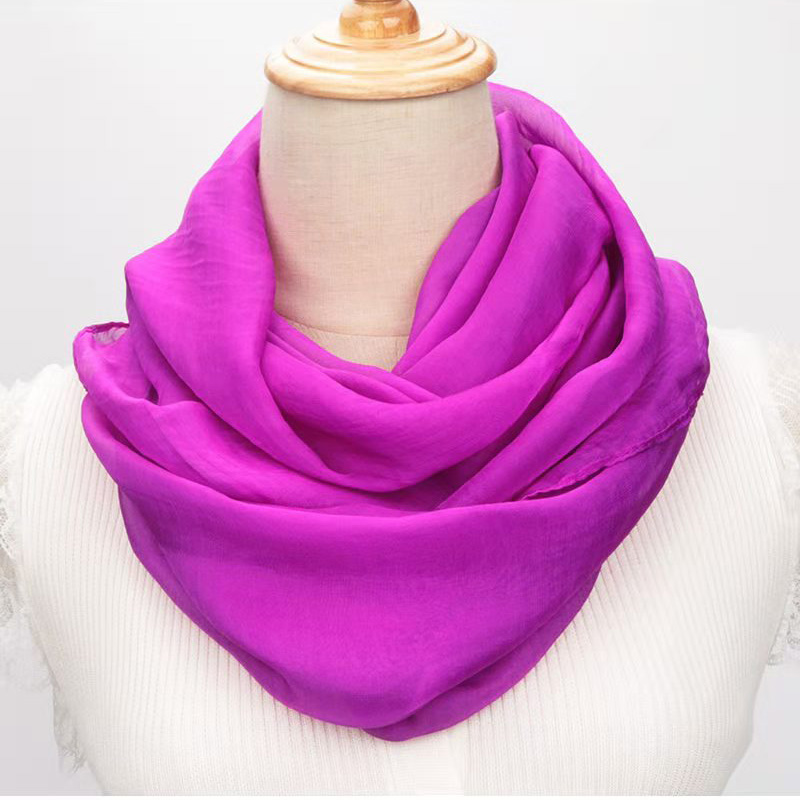 Bavoir de protection en mousseline de soie, couleur Pure, écharpe à col sauvage, douce, légère, respirante, décorative, pour la plage, gaze de protection solaire, D62, printemps-automne