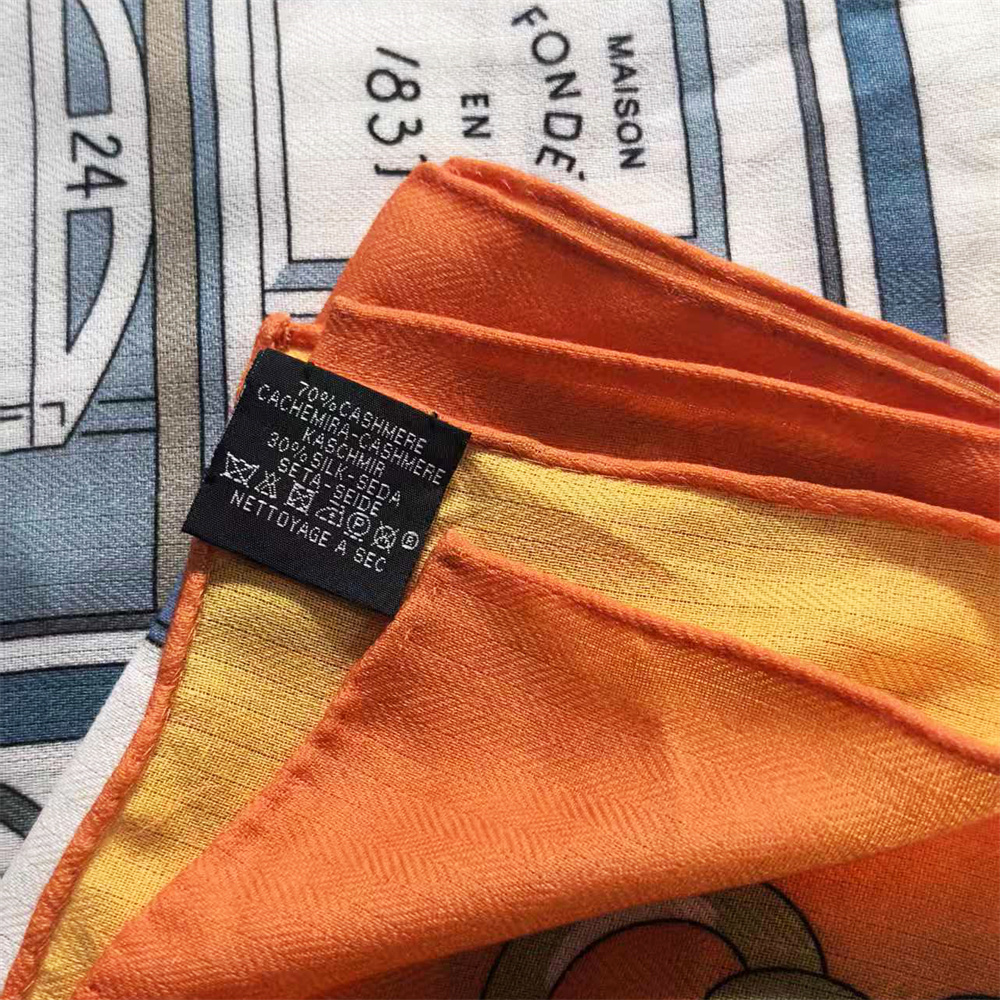 Écharpes et foulards en soie de marque, écharpe en soie cachemire à double impression, châles pour femmes, hijabs de luxe, foulard carré plissé, foulard de cou