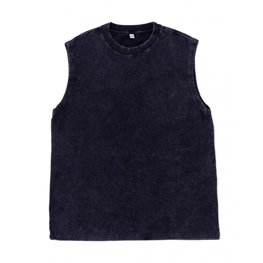 Débardeur en coton délavé pour hommes, t-shirt d'entraînement sans manches, pour course à pied, plage, ample, nouvelle collection été 2025