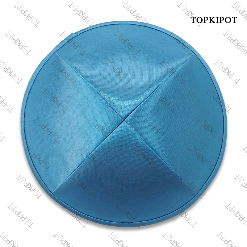 Kippa bleu lac personnalisée pour Bar Mitzvah et Brit Mila – Chapeau ethnique juif