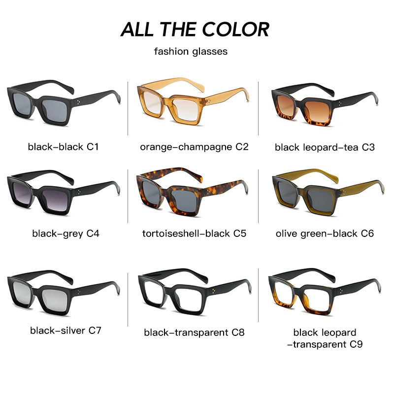 Lunettes de soleil carrées vintage pour femmes et hommes 2026 – Design rétro tendance de marque – Lunettes de soleil uniques et populaires pour femme – Protection UV400