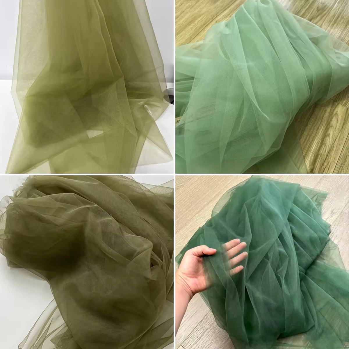 Tissu en Tulle vert avocat, robes de mariée douces, rideau de décoration pour vêtements, aménagement en maille d'olive, fil arrière de chaise, voile en filet