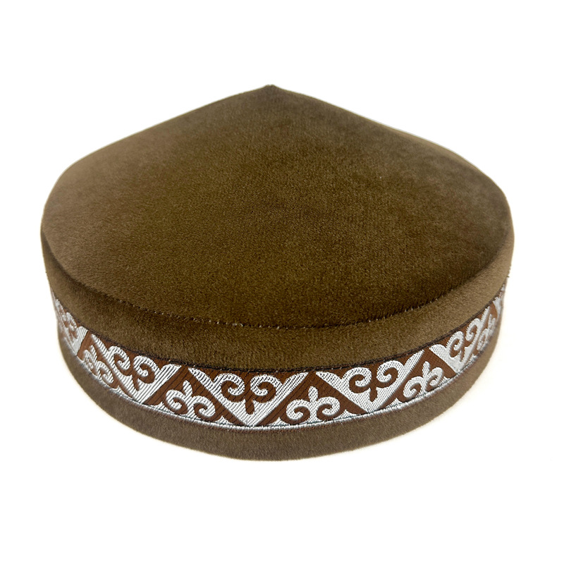 Kazakh chapeaux pour hommes brodés bleu vert noir à la main danse fête coton dubaï Kufi Hijab printemps casquettes élégant