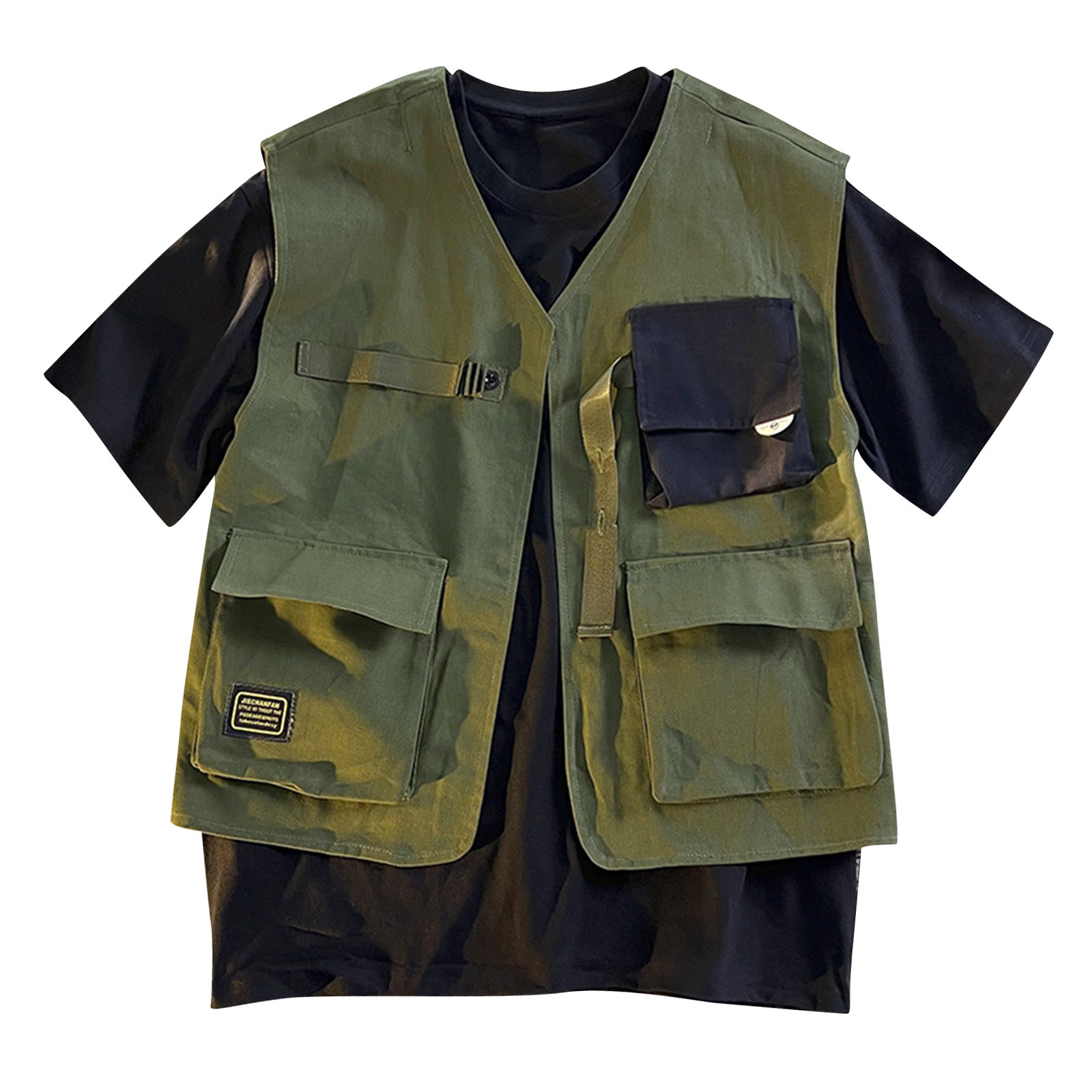 Hommes décontracté poche Cargo gilet manteau terrain d'escalade hommes coupe-vent vestes hommes vêtements
