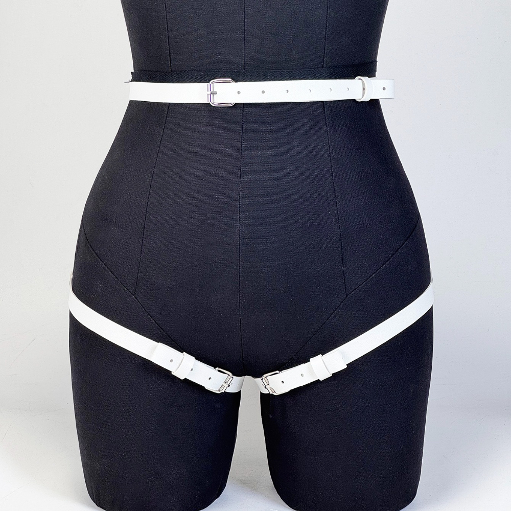 Ceinture de mode pour femme réglable, style urbain, harnais de jambe, jarretière de cuisse, ceinture décorative gothique décontractée et audacieuse, accessoire vestimentaire