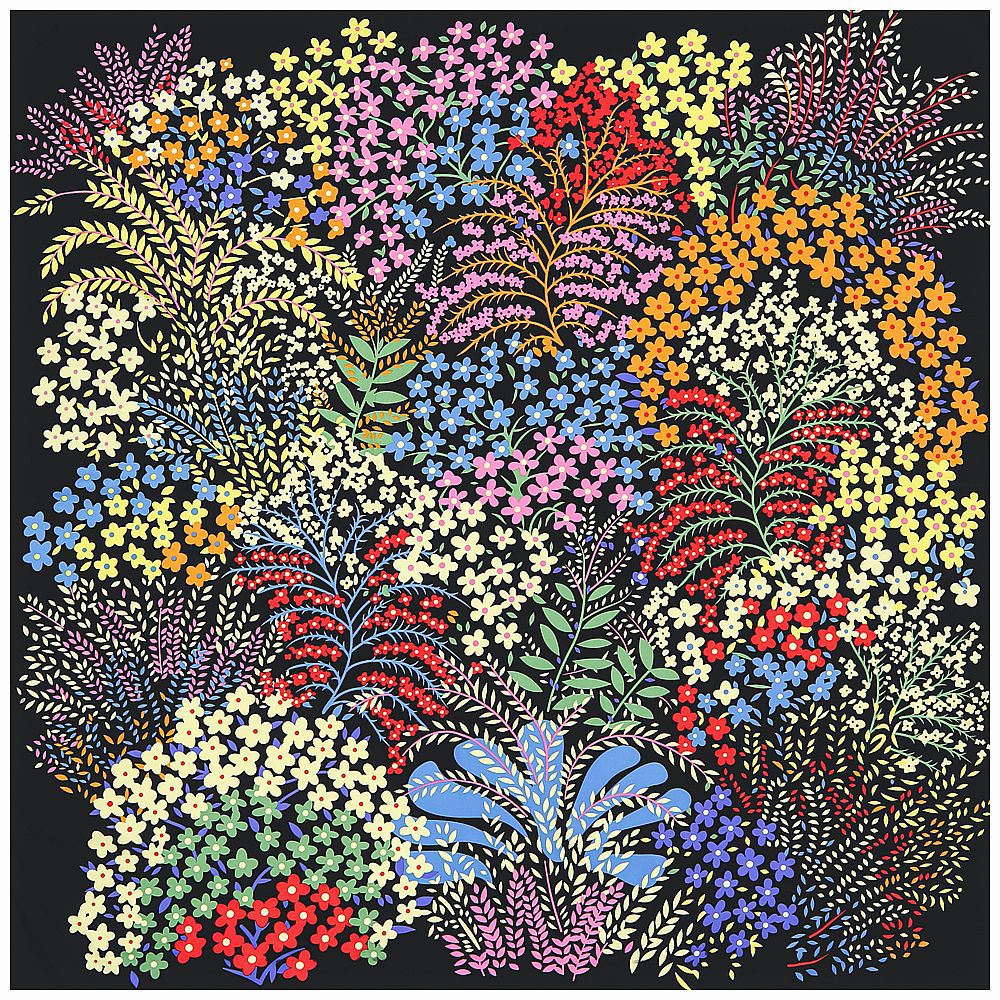 Foulard carré de marque 130cm pour femmes, 100% soie, nouveau Design Pashmina, petite fleur, châle Bandana, foulard, 2023