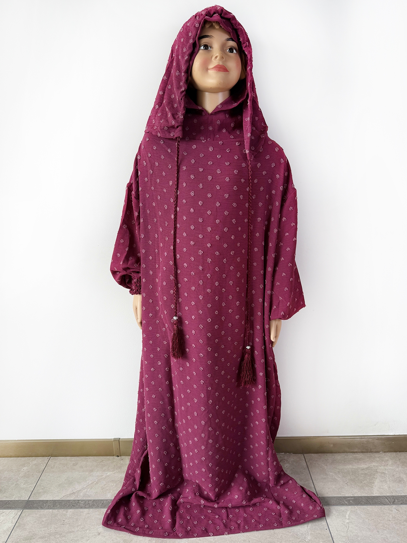 Filles enfants Eid coton prière vêtement Long Khimar Hijab filles musulmanes Robe islamique couverture complète Robe turquie Abaya pour Ramadan