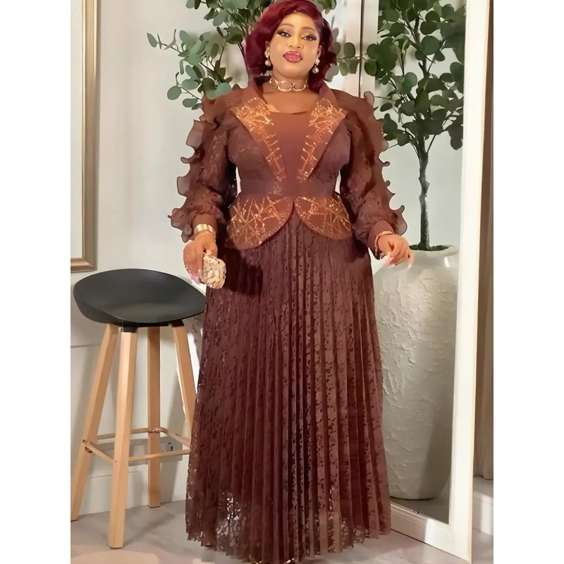 Robe longue de soirée en dentelle grande taille 2026, robes africaines pour femmes, Dashiki Ankara, robe de soirée élégante, vêtements pour femmes