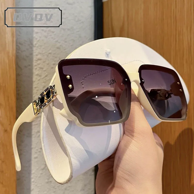 Lunettes de soleil carrées de luxe pour femmes, de haute qualité, surdimensionnées, vintage, tendance, pour la conduite, Gafas De Sol