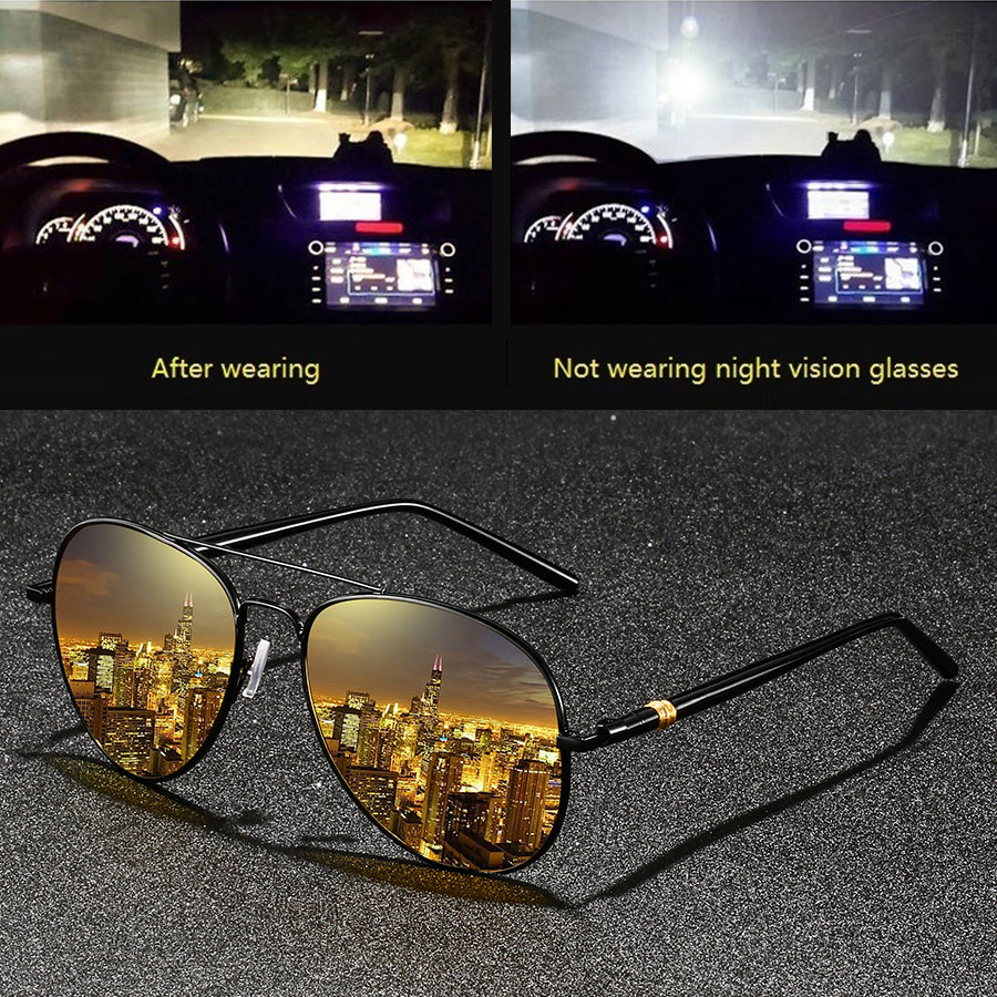 Lunettes de soleil vintage à monture métallique pour hommes et femmes, idéales pour la pêche et la conduite, de marque de luxe, anti-reflets