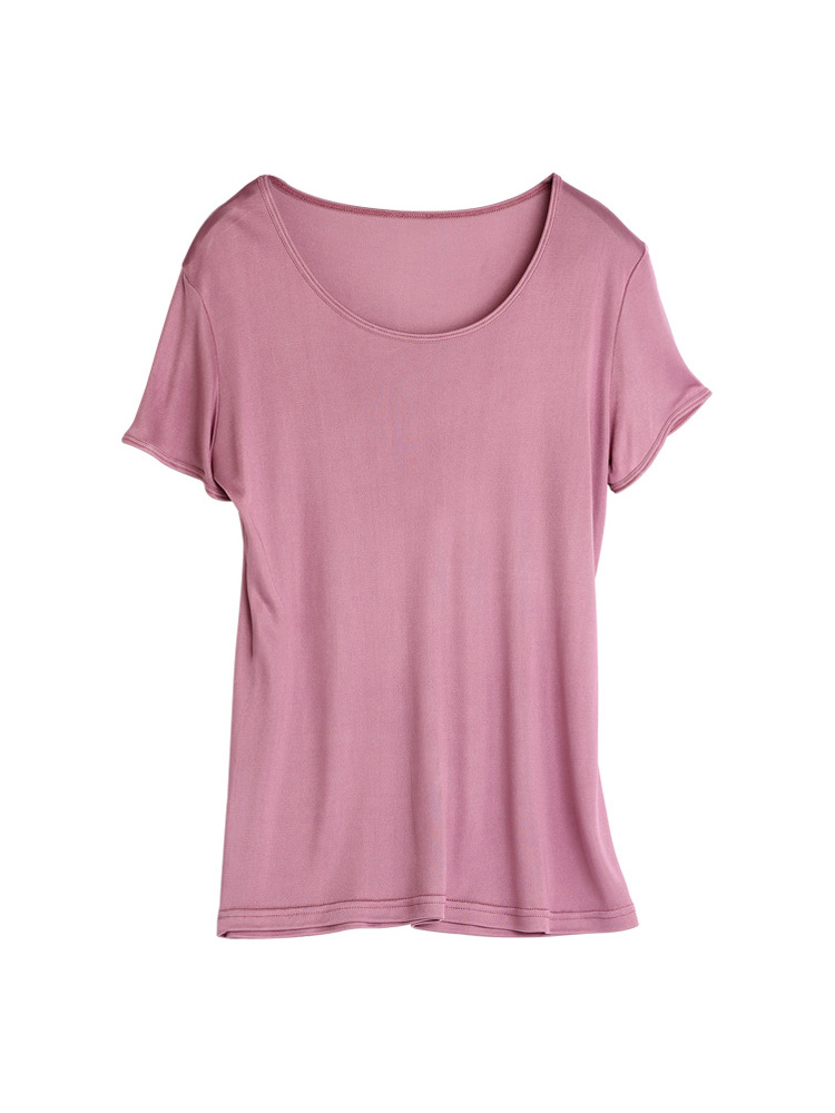 SuyareplWoman-T-shirt à manches courtes et col rond pour femme, simple et solide, couleur noire et blanche, été