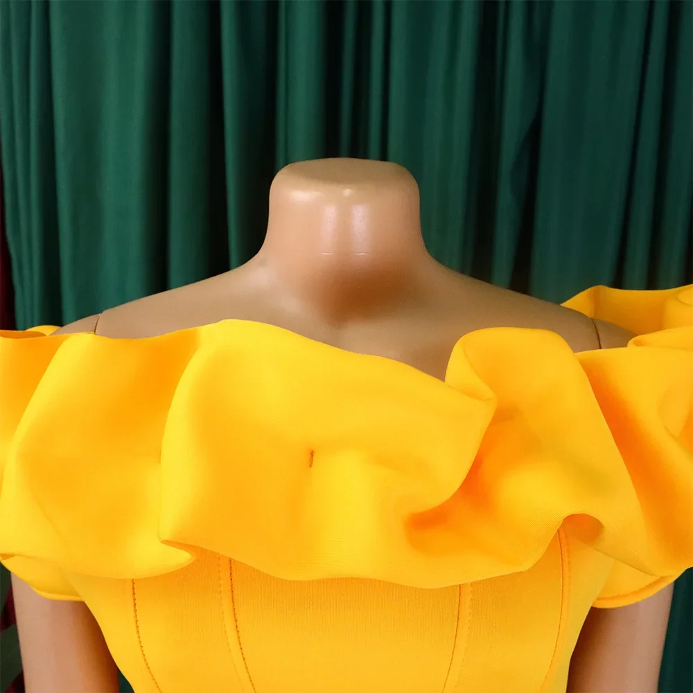 Robe sirène à manches courtes pour femmes, robe longue élégante, longueur au sol, robe de soirée d'anniversaire féminine, robe de luxe