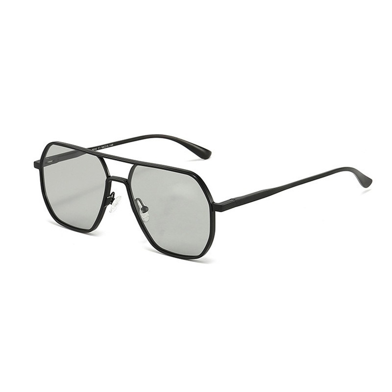 Lunettes de soleil photochromiques pour hommes, lunettes de soleil carrées à grande monture tendance pour femmes, lunettes de soleil de conduite