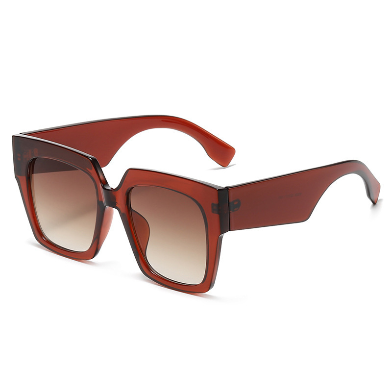 Nouvelle mode marque de luxe lunettes de soleil carrées femmes Vintage surdimensionné lunettes de soleil femme grand cadre nuances noir bleu dame Uv400