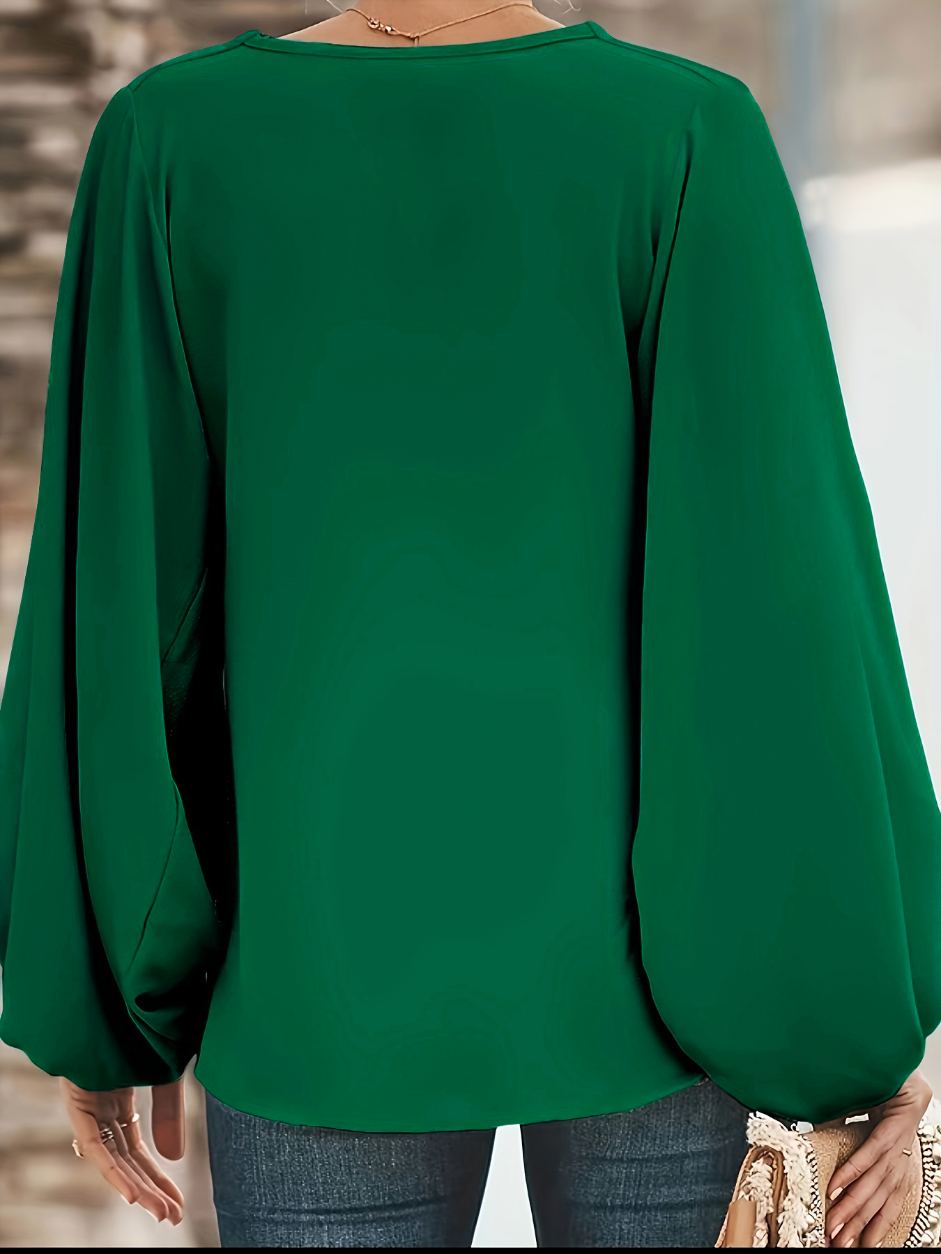 Haut à manches longues en fibre de polyester pour femme, grande taille, simple, polyvalent, basique, lanterne élastique, confortable, mode printemps et automne