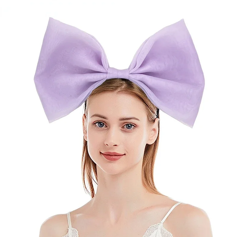 Couvre-chef pour femmes et filles, grand nœud de cheveux, énorme bandeau à nœud papillon, cerceau pour Cosplay, accessoire de cheveux à la mode