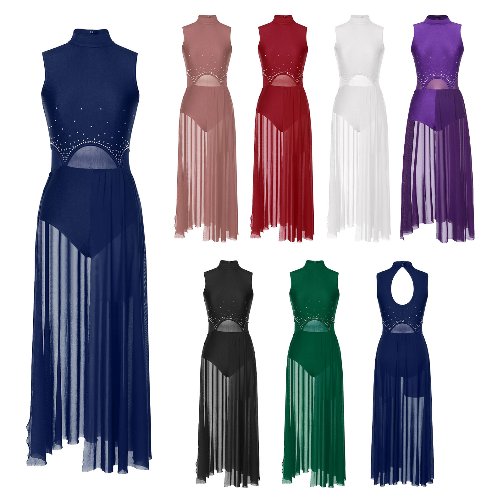 Robe de danse lyrique pour femme, justaucorps de ballet avec biscuits, olympiques de danse contemporaine moderne, vêtements de danse sur scène