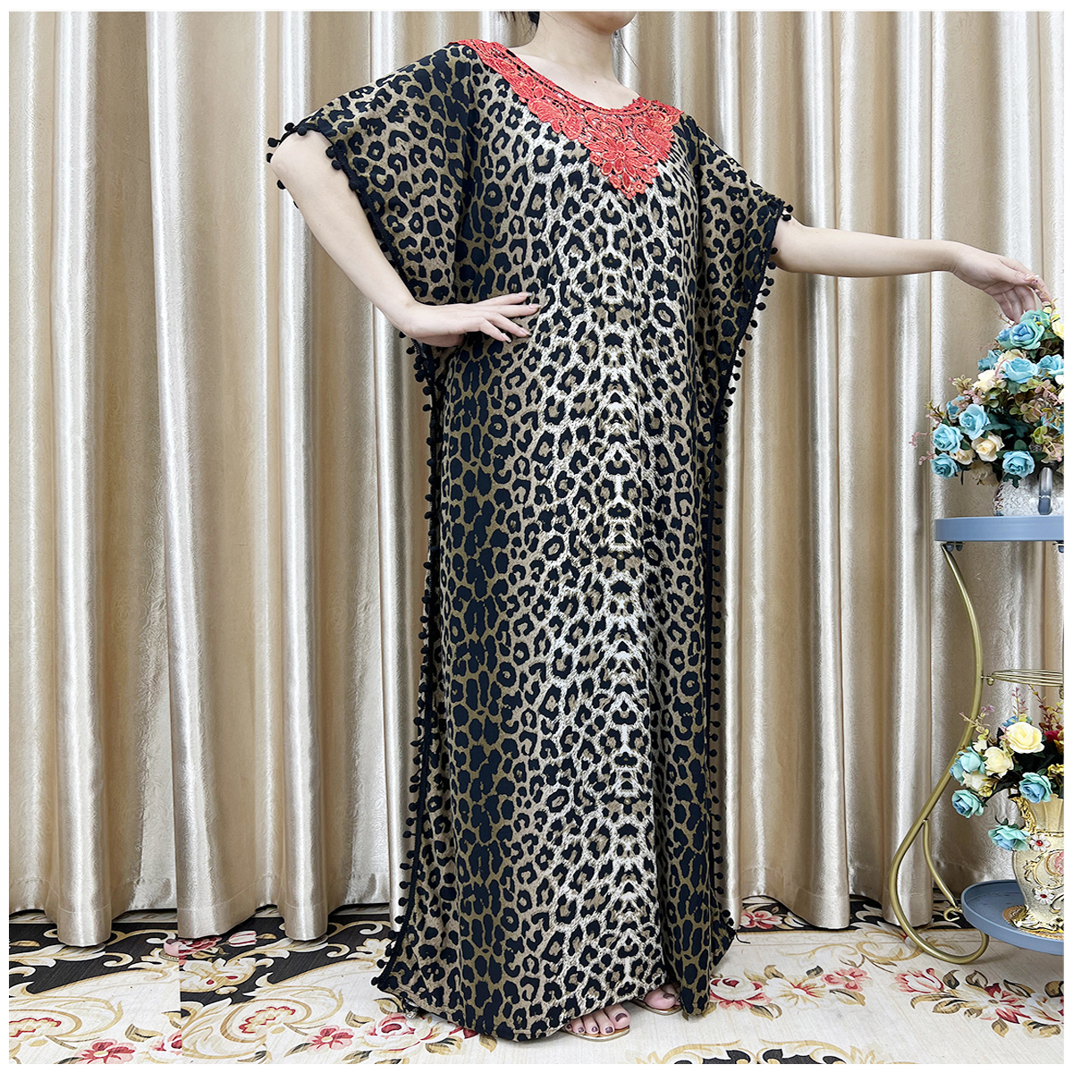 Robe africaine à manches fleuries pour femmes, Abaya musulmane, Dubaï, Turquie, mode musulmane, Hijab Cotta, vêtements musulmans jeunesse, nouveau