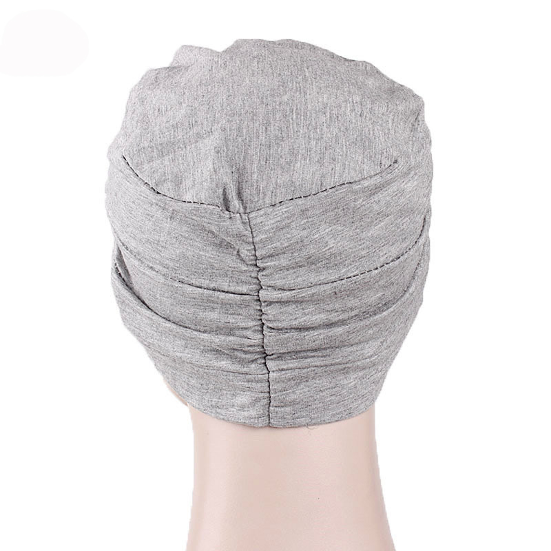 Nouveau bonnet chimio confortable en coton doux pour femmes musulmanes, turban de nuit, couvre-chef pour perte de cheveux due au cancer, accessoires pour cheveux M72701