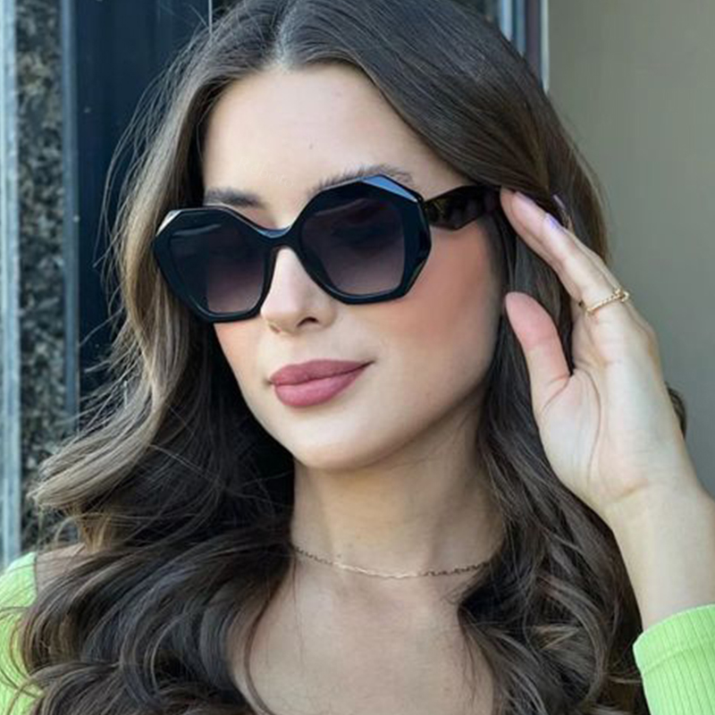 Lunettes de soleil carrées élégantes pour femmes, lunettes de soleil polygonales pour femmes, nuances tendance, lunettes dégradées, créateur de luxe, mode, 2024