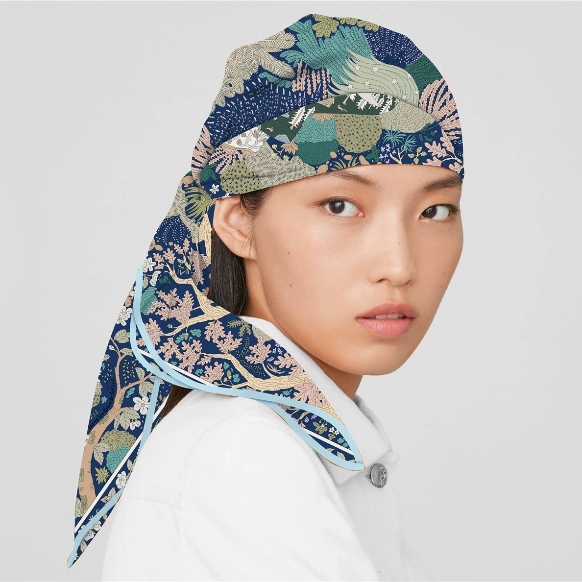 Écharpe en soie twill de luxe de 90 cm, nouvelle conception imprimée, grande écharpe carrée pour femmes, écharpe décorative de protection solaire d'extérieur, foulard