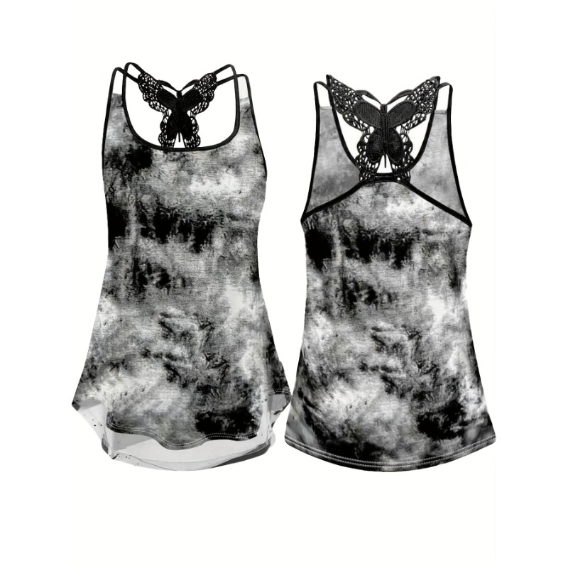 Débardeur imprimé grande taille 1XL-5XL, chemise à bretelles Sexy, dos nu, mode femme, Streetwear, Camis élastiques